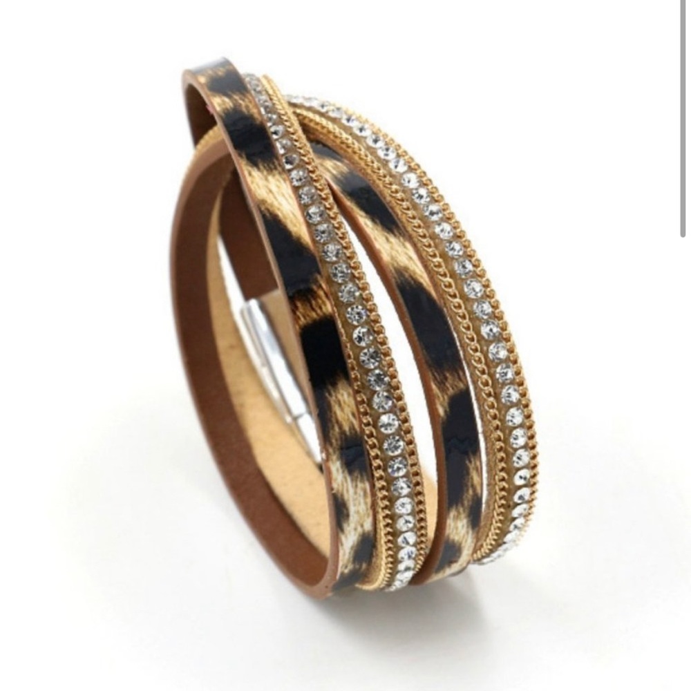 NEW! Leopard Print Layer Wrap Bracelet